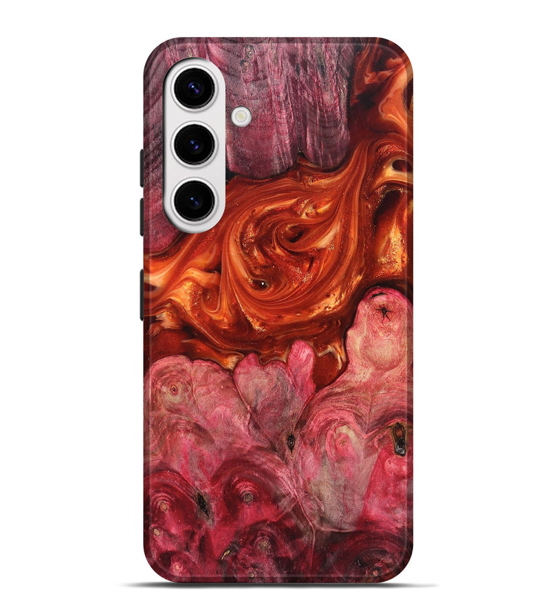 Galaxy S25 Plus Wood Live Edge Phone Case - Ivan (Red, 819225)