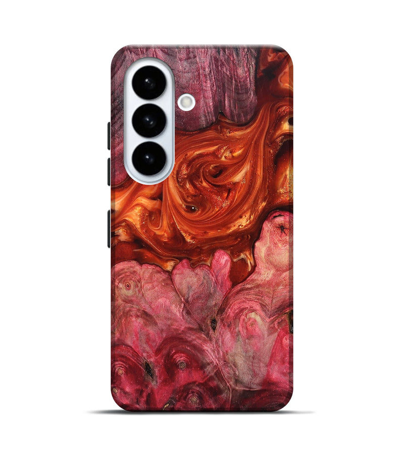 Galaxy S26 Wood Live Edge Phone Case - Ivan (Red, 819225)