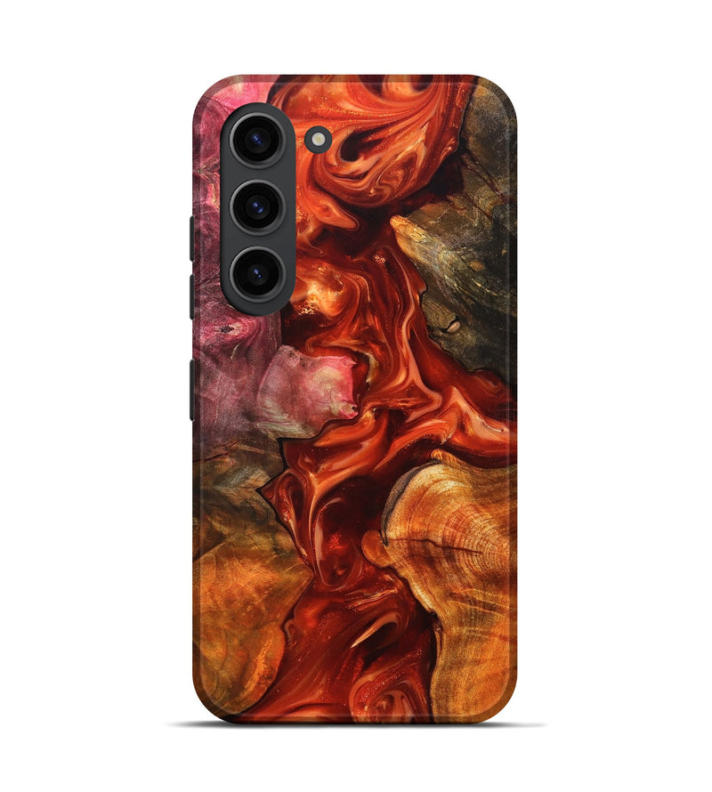 Galaxy S23 Wood Live Edge Phone Case - Darien (Red, 819232)
