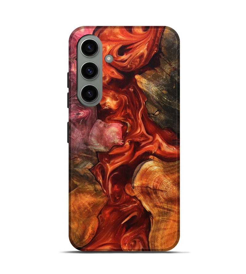 Galaxy S24 Wood Live Edge Phone Case - Darien (Red, 819232)
