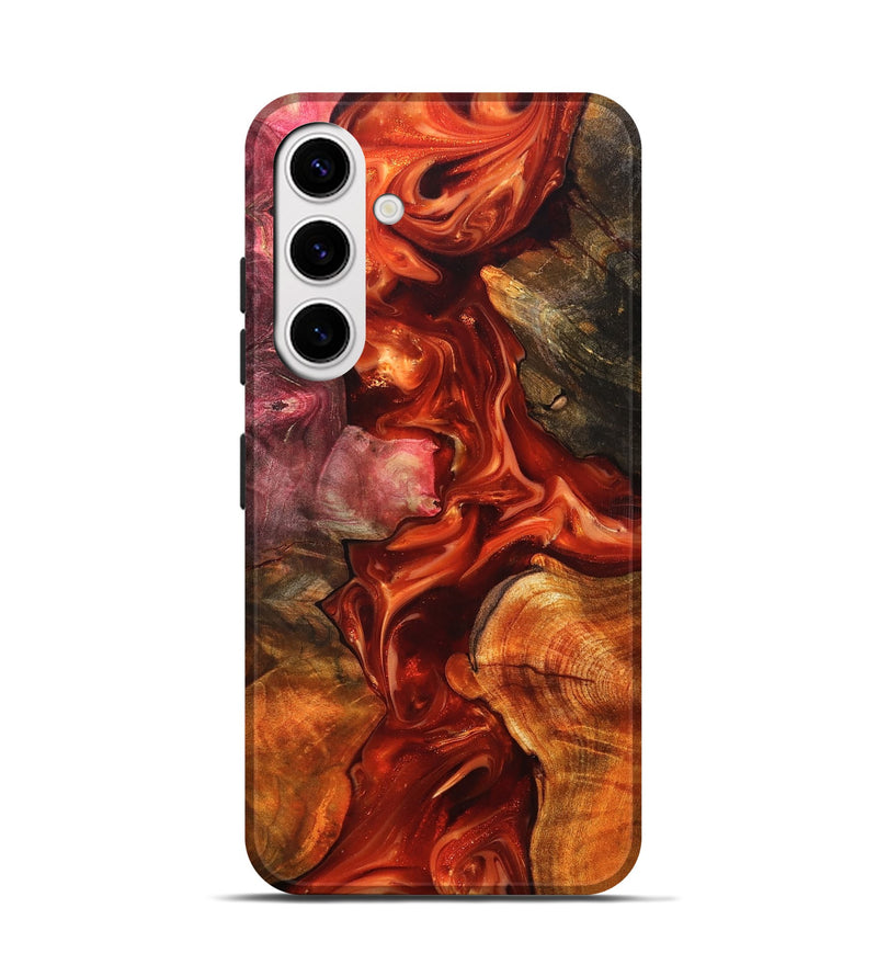 Galaxy S25 Wood Live Edge Phone Case - Darien (Red, 819232)