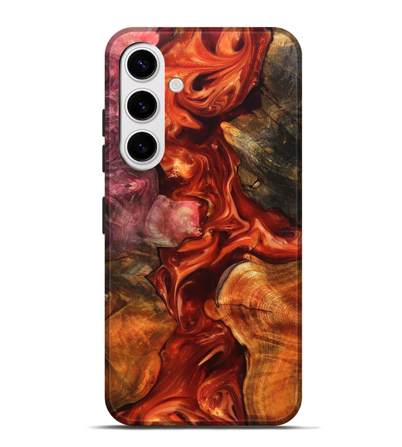 Galaxy S25 Plus Wood Live Edge Phone Case - Darien (Red, 819232)