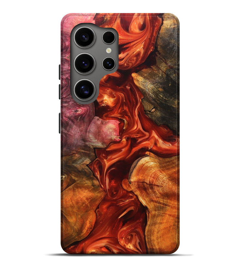 Galaxy S25 Ultra Wood Live Edge Phone Case - Darien (Red, 819232)