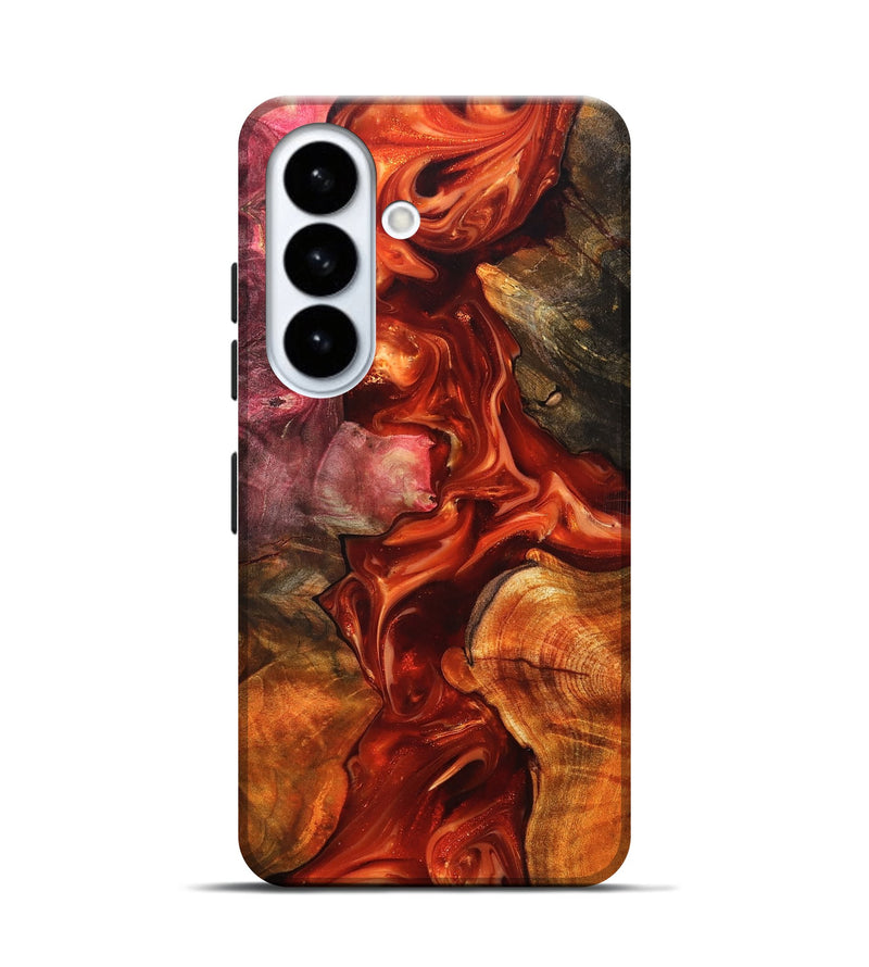 Galaxy S26 Wood Live Edge Phone Case - Darien (Red, 819232)