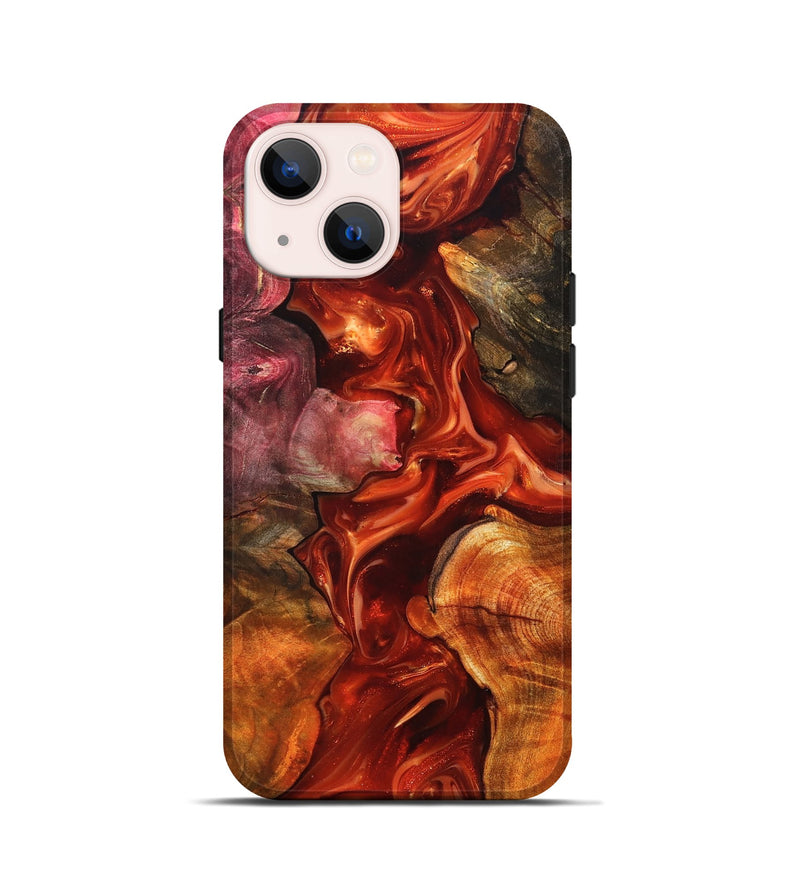 iPhone 13 mini Wood Live Edge Phone Case - Darien (Red, 819232)