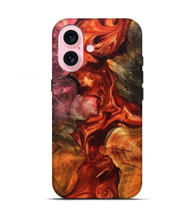 iPhone 17 Wood Live Edge Phone Case - Darien (Red, 819232)