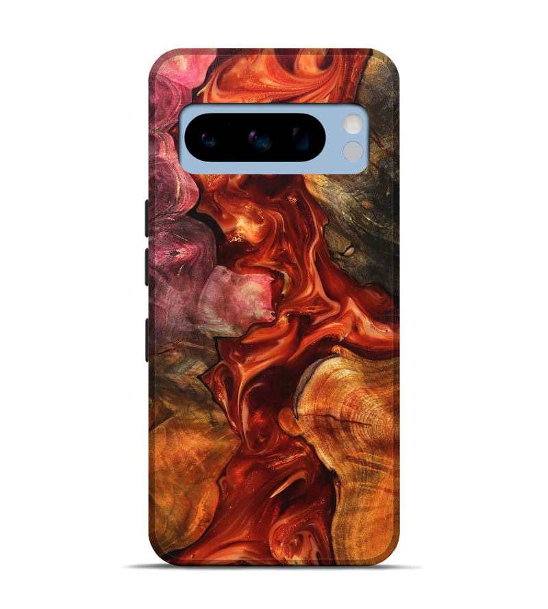 Pixel 8 Pro Wood Live Edge Phone Case - Darien (Red, 819232)