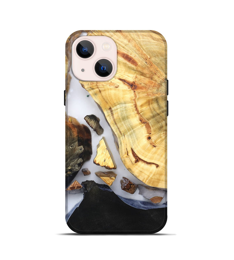 iPhone 13 mini Wood Live Edge Phone Case - Lyndsay (Clear, 819235)