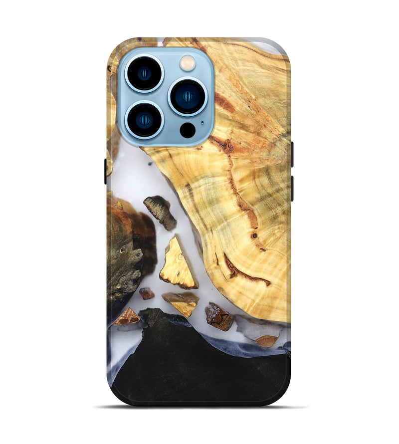 iPhone 14 Pro Wood Live Edge Phone Case - Lyndsay (Clear, 819235)