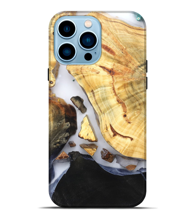 iPhone 14 Pro Max Wood Live Edge Phone Case - Lyndsay (Clear, 819235)