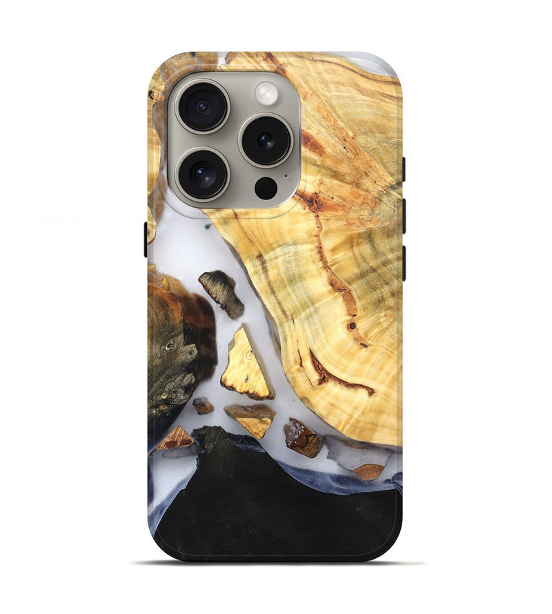 iPhone 16 Pro Wood Live Edge Phone Case - Lyndsay (Clear, 819235)