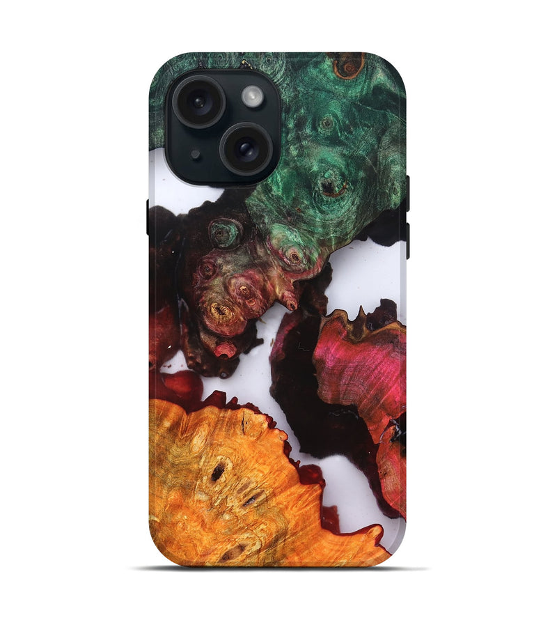 iPhone 15 Wood Live Edge Phone Case - Raul (Clear, 819236)