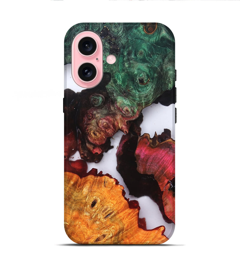 iPhone 16 Wood Live Edge Phone Case - Raul (Clear, 819236)