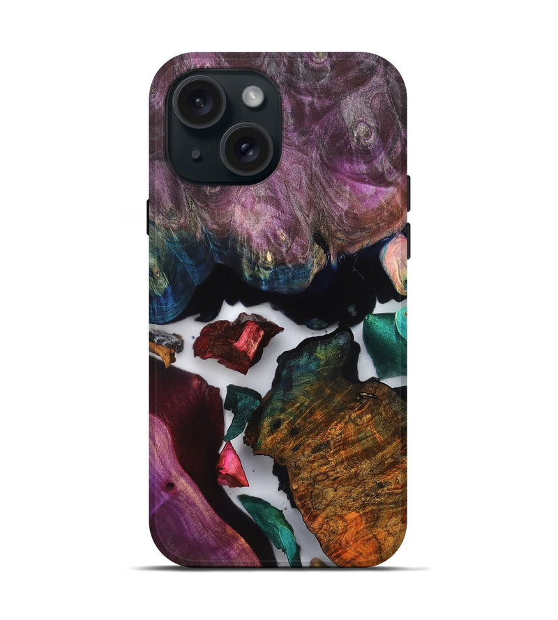 iPhone 15 Wood Live Edge Phone Case - Susan (Clear, 819237)