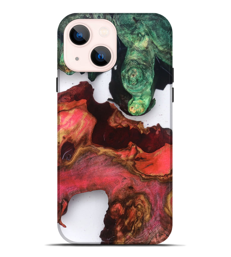 iPhone 14 Plus Wood Live Edge Phone Case - Rhys (Clear, 819238)