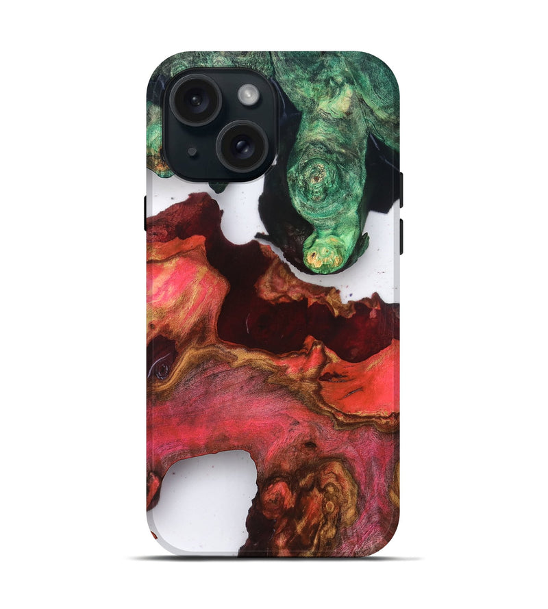 iPhone 15 Wood Live Edge Phone Case - Rhys (Clear, 819238)