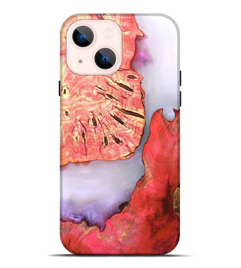 iPhone 14 Plus Wood Live Edge Phone Case - Taryn (Clear, 819240)