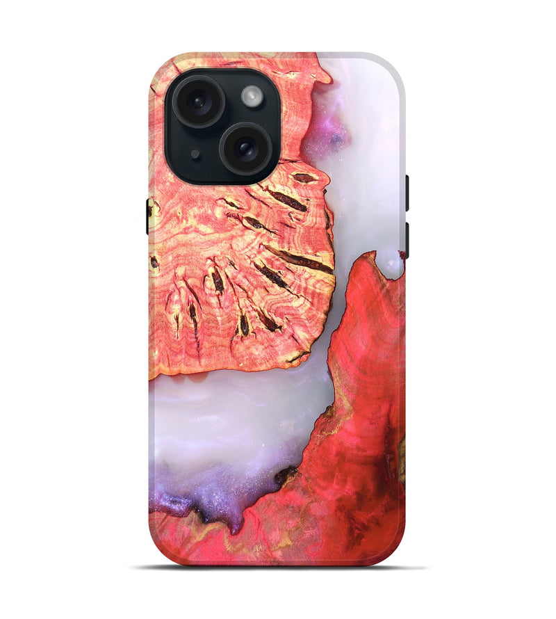 iPhone 15 Wood Live Edge Phone Case - Taryn (Clear, 819240)