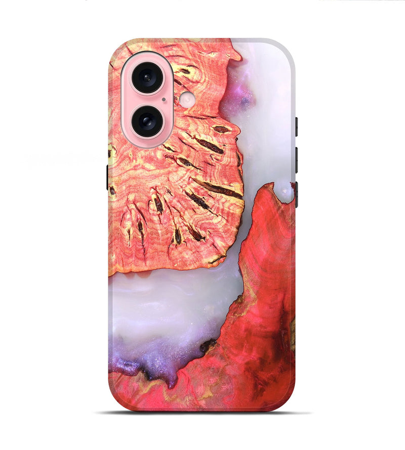 iPhone 16 Wood Live Edge Phone Case - Taryn (Clear, 819240)