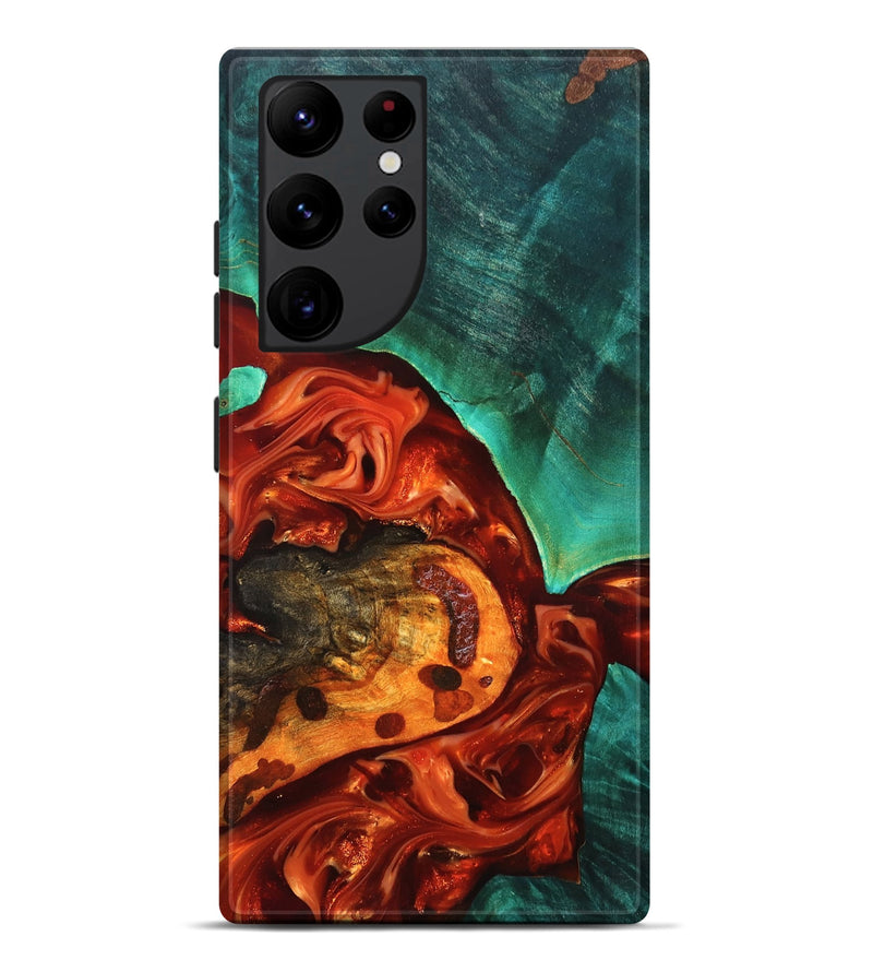 Galaxy S22 Ultra Wood Live Edge Phone Case - Jax (Red, 819241)