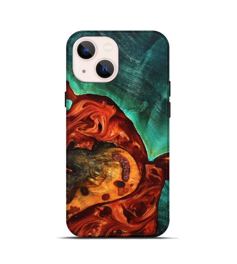 iPhone 13 mini Wood Live Edge Phone Case - Jax (Red, 819241)