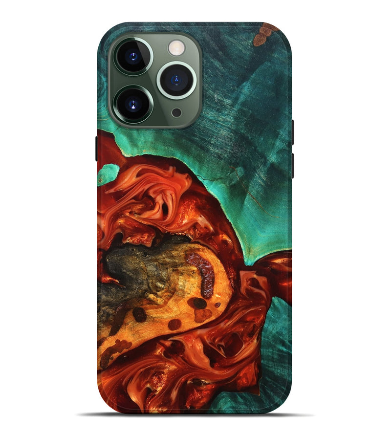 iPhone 13 Pro Max Wood Live Edge Phone Case - Jax (Red, 819241)