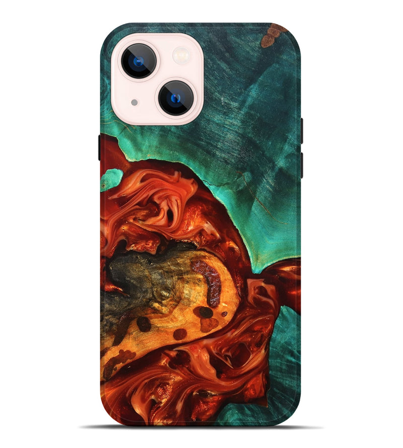 iPhone 14 Plus Wood Live Edge Phone Case - Jax (Red, 819241)