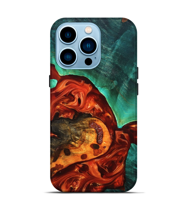 iPhone 14 Pro Wood Live Edge Phone Case - Jax (Red, 819241)