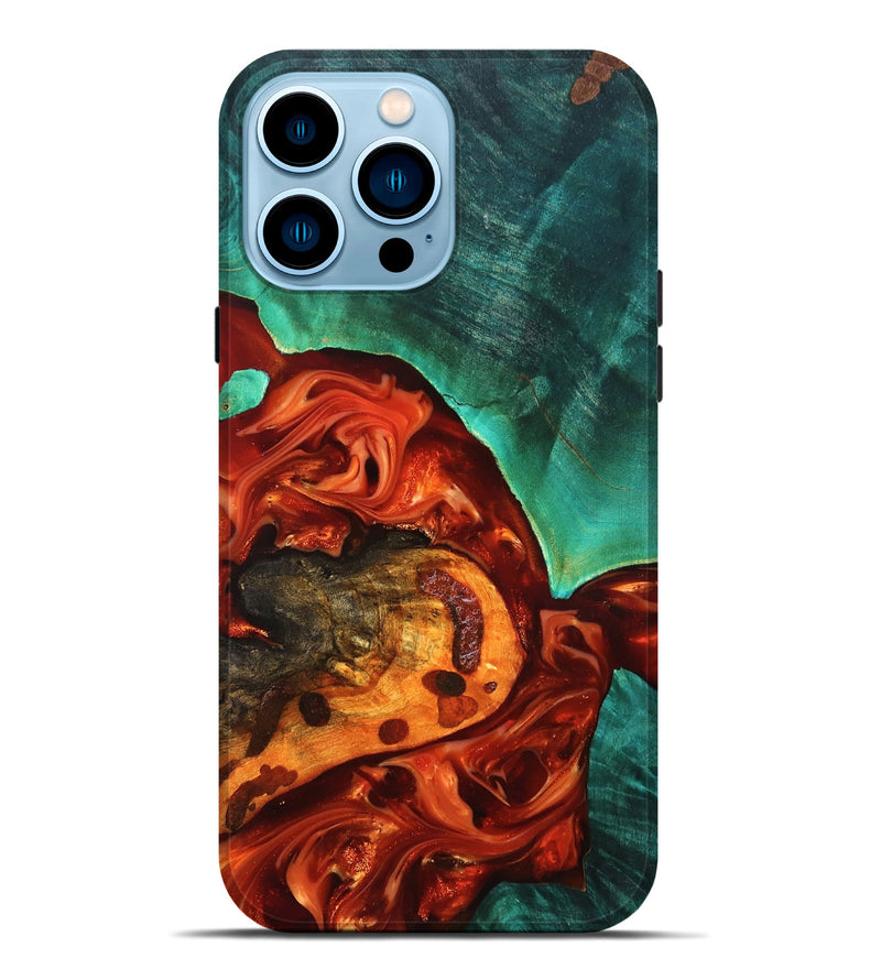 iPhone 14 Pro Max Wood Live Edge Phone Case - Jax (Red, 819241)