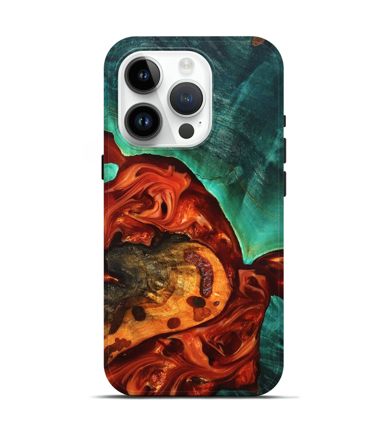 iPhone 15 Pro Wood Live Edge Phone Case - Jax (Red, 819241)