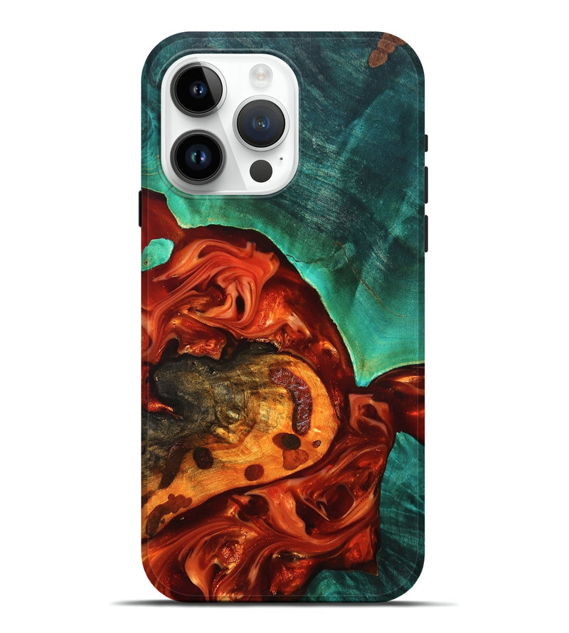 iPhone 15 Pro Max Wood Live Edge Phone Case - Jax (Red, 819241)
