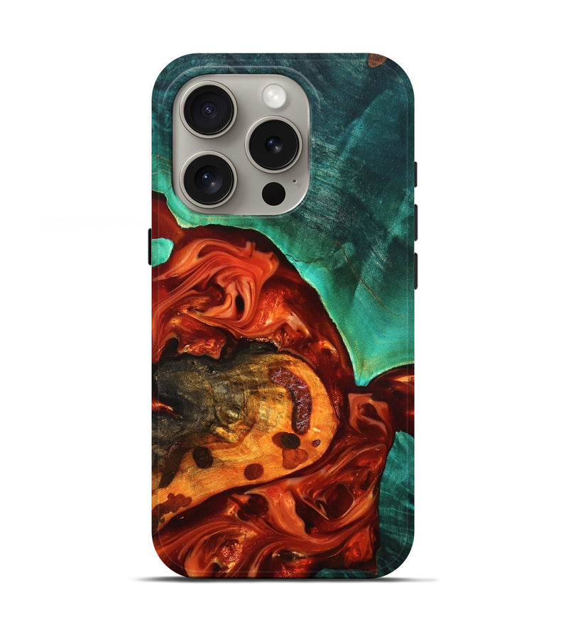 iPhone 16 Pro Wood Live Edge Phone Case - Jax (Red, 819241)