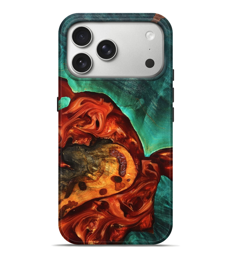 iPhone 17 Pro Max Wood Live Edge Phone Case - Jax (Red, 819241)