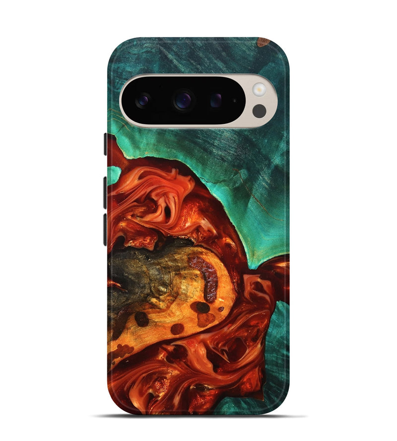 Pixel 9 Pro Wood Live Edge Phone Case - Jax (Red, 819241)
