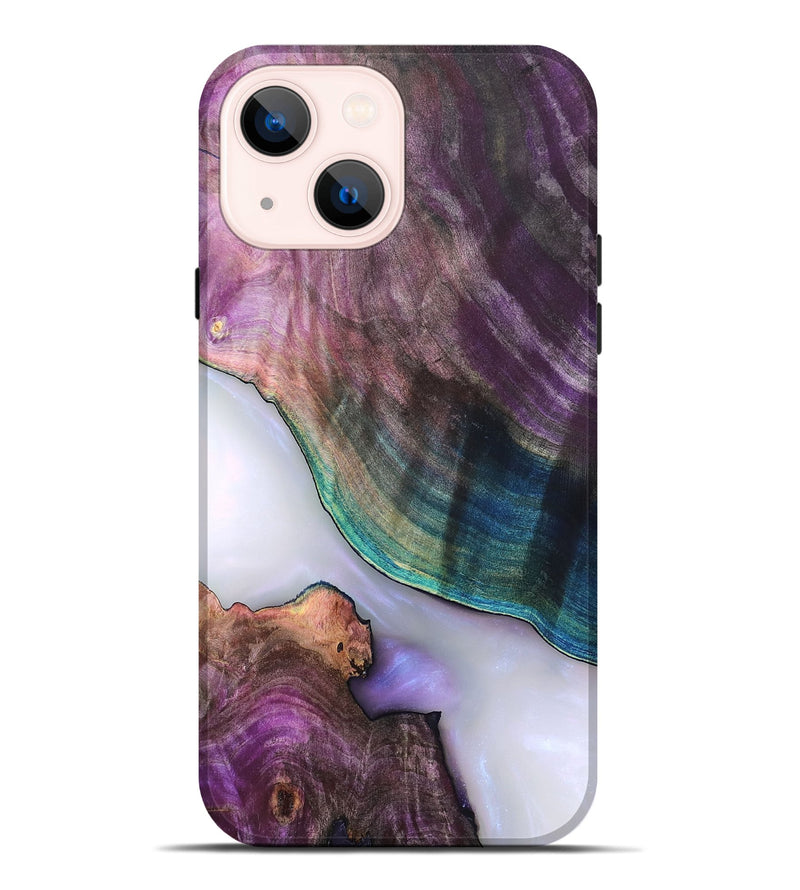 iPhone 14 Plus Wood Live Edge Phone Case - Jarod (Clear, 819242)