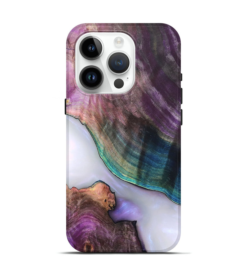 iPhone 15 Pro Wood Live Edge Phone Case - Jarod (Clear, 819242)
