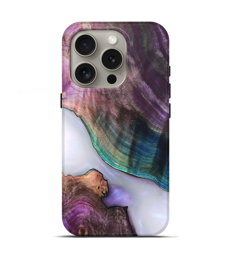 iPhone 16 Pro Wood Live Edge Phone Case - Jarod (Clear, 819242)