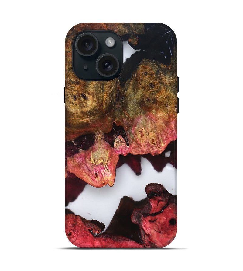 iPhone 15 Wood Live Edge Phone Case - Macy (Clear, 819244)