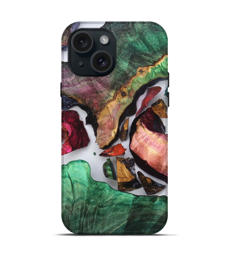 iPhone 15 Wood Live Edge Phone Case - Sol (Clear, 819245)