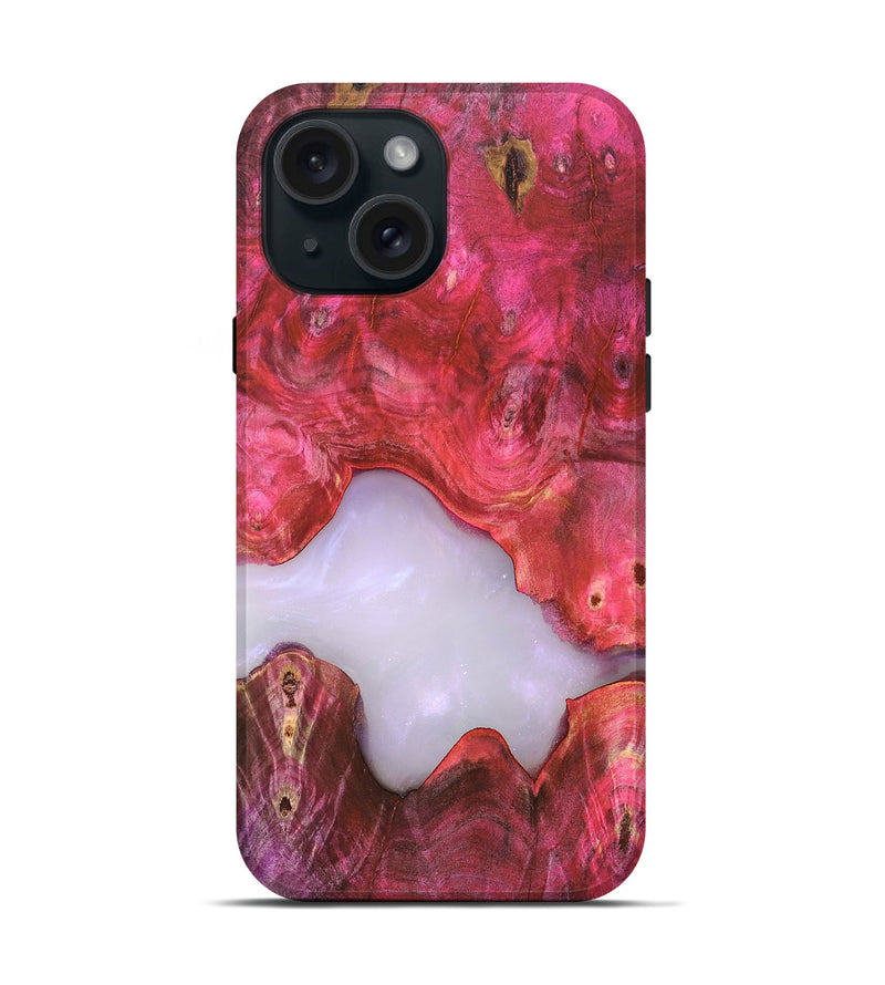 iPhone 15 Wood Live Edge Phone Case - Beckham (Clear, 819246)