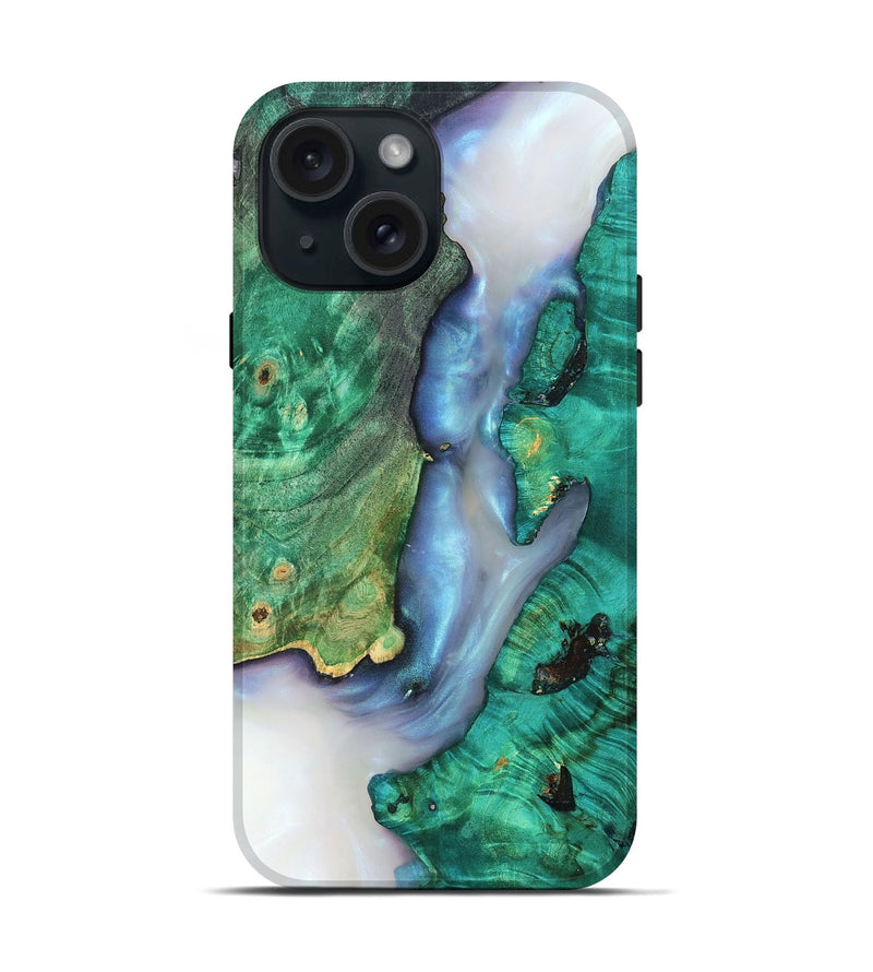 iPhone 15 Wood Live Edge Phone Case - Rowena (Clear, 819247)