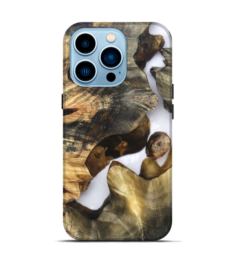 iPhone 14 Pro Wood Live Edge Phone Case - Marian (Clear, 819248)