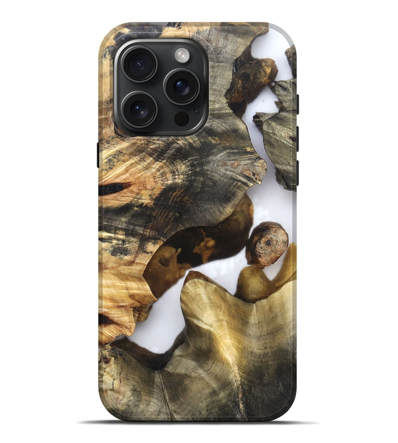 iPhone 16 Pro Max Wood Live Edge Phone Case - Marian (Clear, 819248)