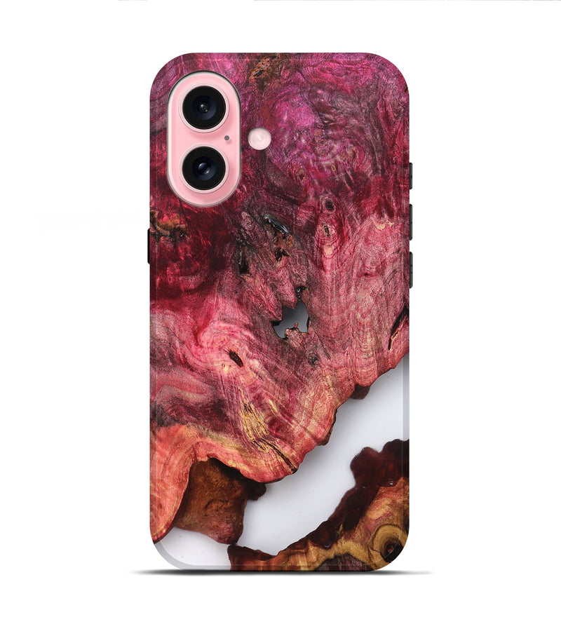 iPhone 16 Wood Live Edge Phone Case - Jalen (Clear, 819249)
