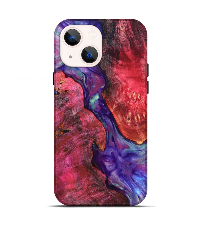 iPhone 13 Wood Live Edge Phone Case - Velva (Purple, 819250)