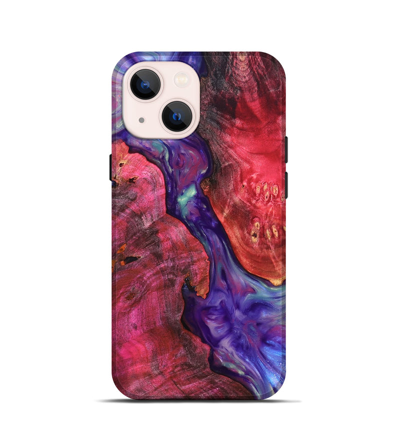 iPhone 13 mini Wood Live Edge Phone Case - Velva (Purple, 819250)