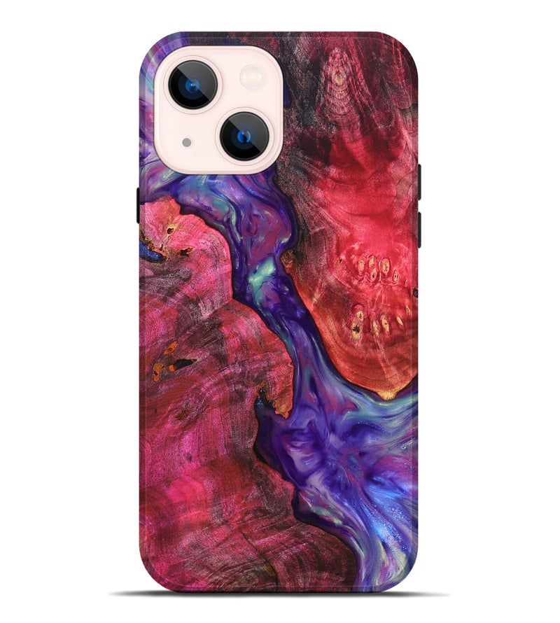 iPhone 14 Plus Wood Live Edge Phone Case - Velva (Purple, 819250)