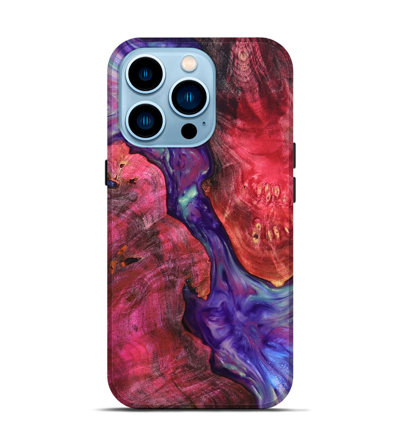 iPhone 14 Pro Wood Live Edge Phone Case - Velva (Purple, 819250)