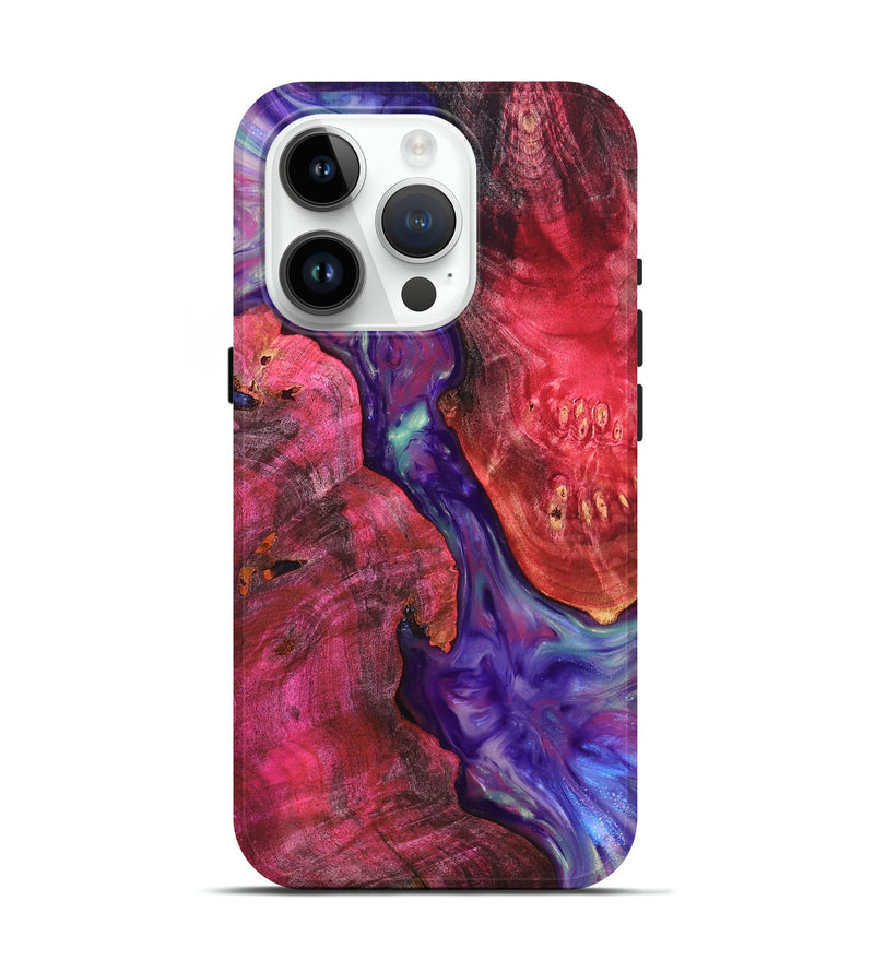 iPhone 15 Pro Wood Live Edge Phone Case - Velva (Purple, 819250)