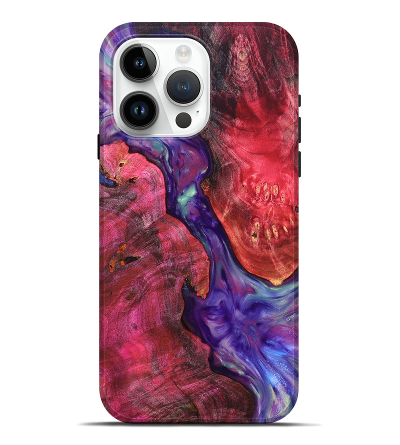 iPhone 15 Pro Max Wood Live Edge Phone Case - Velva (Purple, 819250)